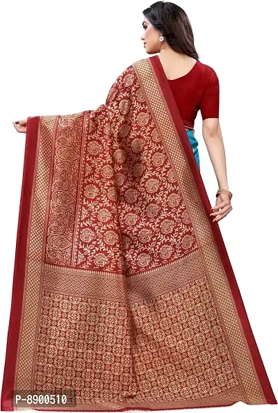 Women Beautiful Cotton Silk Saree with Blouse piece-thumb4