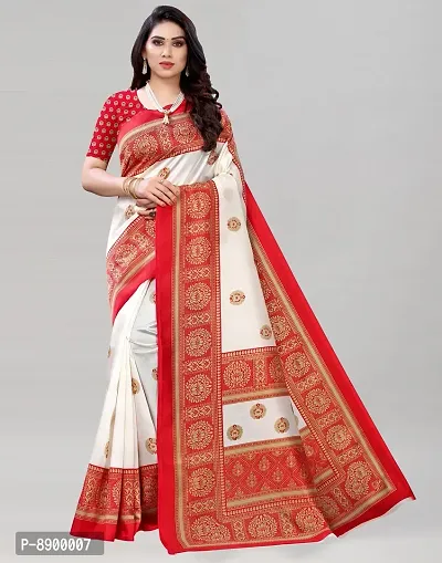 Women Beautiful Cotton Silk Saree with Blouse piece-thumb0