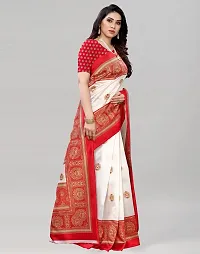 Women Beautiful Cotton Silk Saree with Blouse piece-thumb3