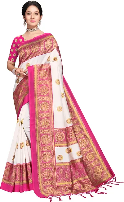 Mysore Silk Printed Sarees with Blouse piece