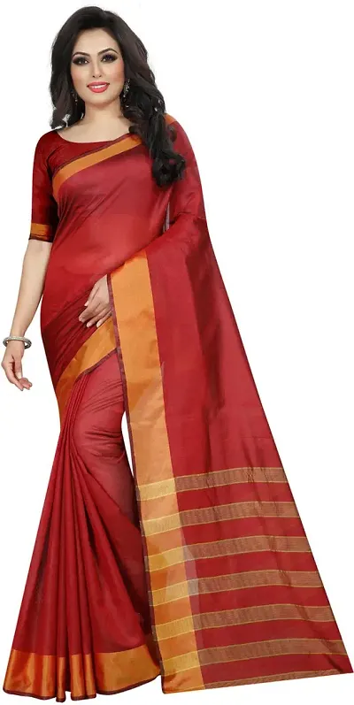 Elegant Cotton Silk Saree with Blouse piece 