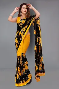 Women Beautiful Georgette Saree with Blouse piece-thumb1