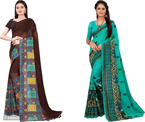 Women Beautiful Georgette Saree with Blouse piece