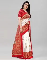 Women Beautiful Net Saree with Blouse piece-thumb3