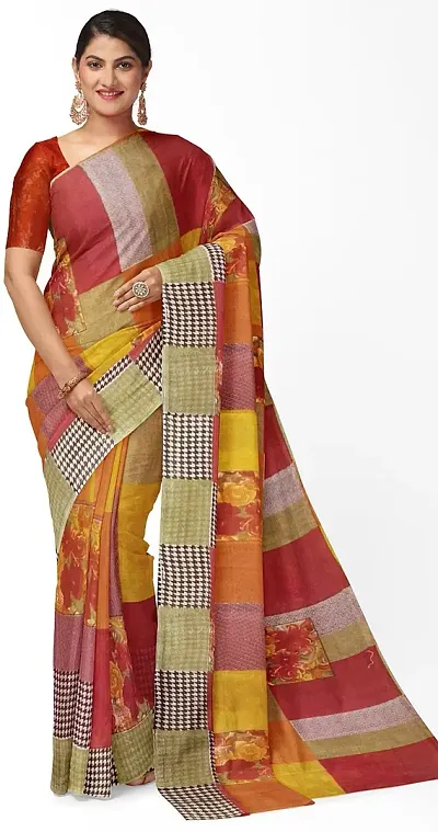 Stylish Fancy Georgette Saree With Blouse Piece For Women