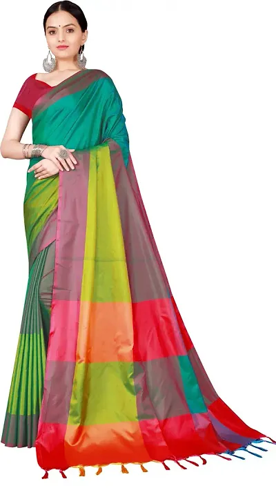 Women Beautiful Silk Saree with Blouse piece