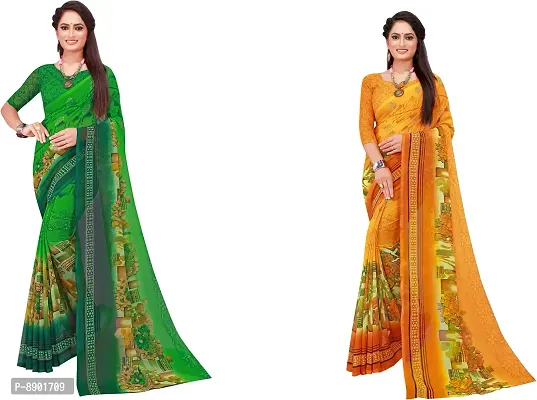 Women Beautiful Georgette Saree with Blouse piece