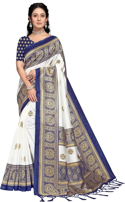 Dailywear Art Silk Printed Sarees with Blouse Piece