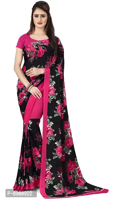 Women Beautiful Georgette Saree with Blouse piece-thumb0