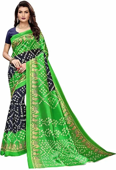 On Trend Art Silk Printed Sarees With Blouse Piece