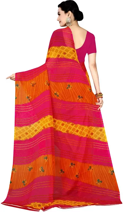 Beautiful Georgette Printed Sarees With Blouse