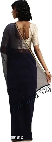 Women Beautiful Cotton Blend Saree with Blouse piece-thumb2