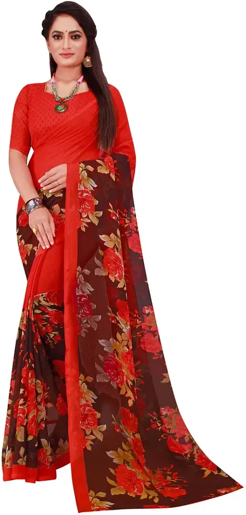 Elegant Georgette Saree with Blouse piece 