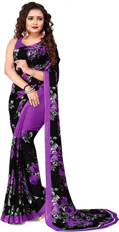 Trending Georgette Saree with Blouse piece 