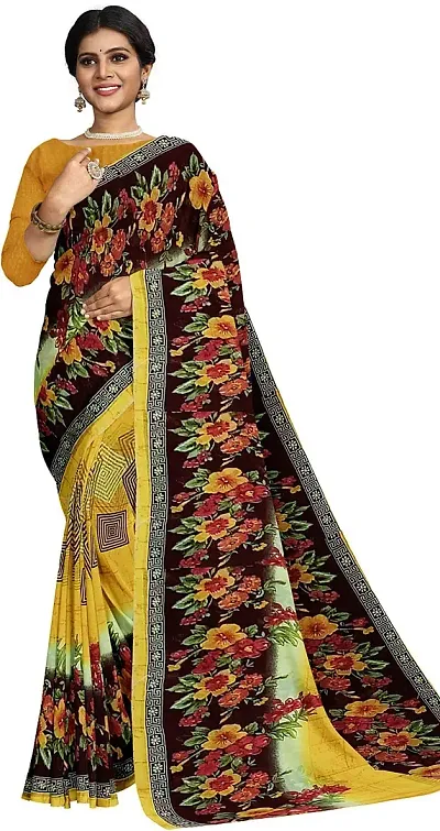 Must Have Georgette Saree with Blouse piece 