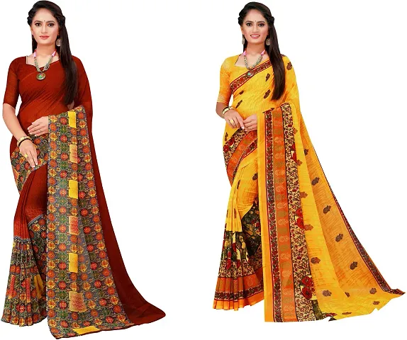 Trending Georgette Saree with Blouse piece 