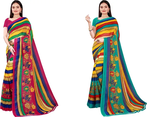 Must Have Georgette Saree with Blouse piece 