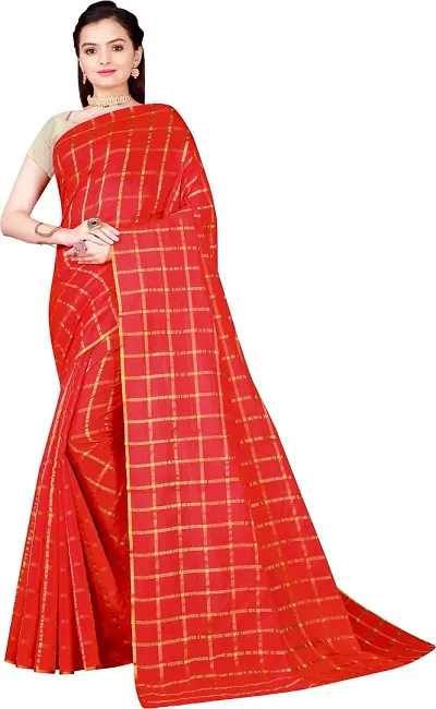 New In Cotton Silk Saree with Blouse piece 