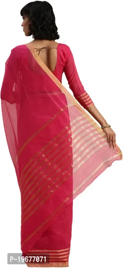 Women Stylish Silk Blend Checked Saree with Blouse piece-thumb2