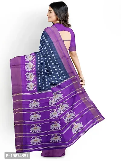 Women Stylish Art Silk Printed Saree with Blouse piece-thumb3