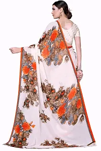 Women Stylish Georgette Printed Saree with Blouse piece-thumb2