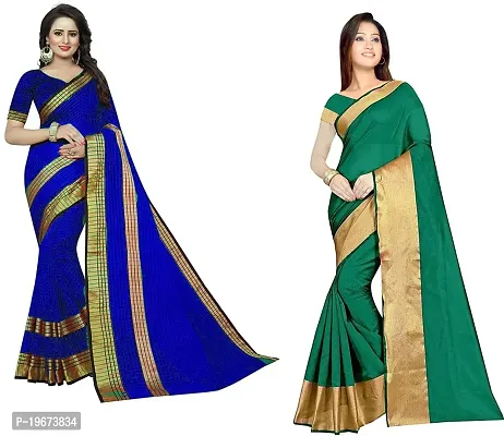 Women Stylish Cotton Silk Printed Saree with Blouse piece