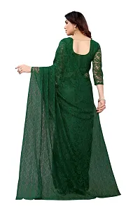 Elegant Green Cotton Silk Saree with Blouse piece For Women-thumb3