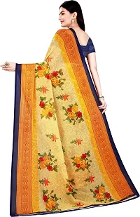 Women Stylish Georgette Printed Saree with Blouse piece-thumb1