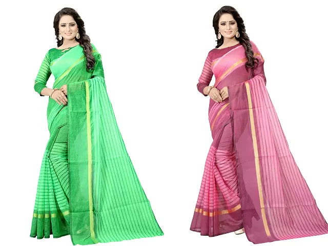 Alluring Cotton Silk Saree with Blouse piece 