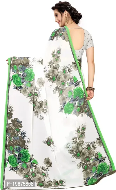 Women Stylish Art Silk Printed Saree with Blouse piece-thumb0