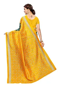 Stylish Art Silk Green Printed Saree With Blouse Piece For Women-thumb3