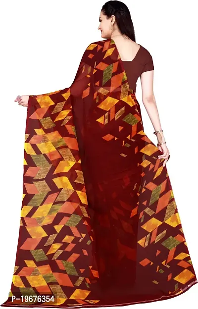 Women Stylish Georgette Printed Saree with Blouse piece-thumb4