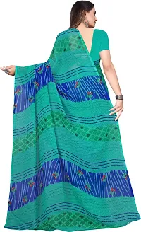 Women Stylish Georgette Printed Saree with Blouse piece-thumb2