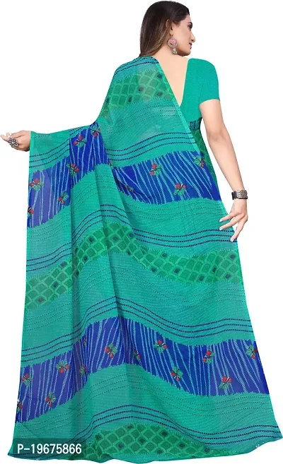 Women Stylish Georgette Printed Saree with Blouse piece-thumb3