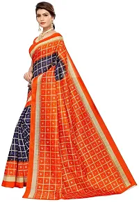 Women Stylish Art Silk Printed Saree with Blouse piece-thumb1