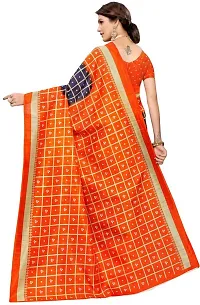 Women Stylish Art Silk Printed Saree with Blouse piece-thumb3