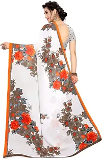 Women Stylish Art Silk Printed Saree with Blouse piece-thumb3