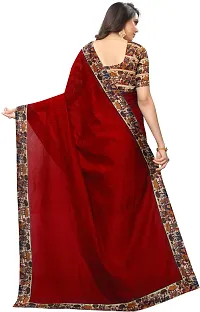 Women Stylish Cotton Silk Printed Saree with Blouse piece-thumb1