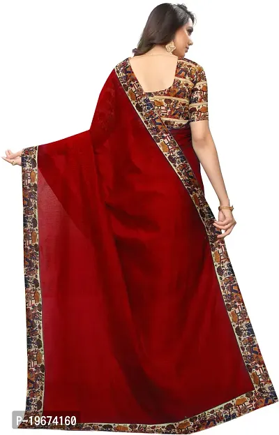 Women Stylish Cotton Silk Printed Saree with Blouse piece-thumb2