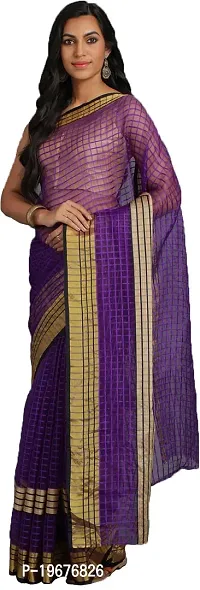 Women Stylish Art Silk Solid Saree with Blouse piece