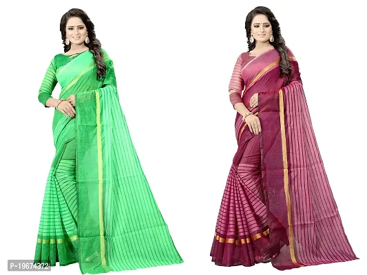 Women Stylish Cotton Silk Printed Saree with Blouse piece