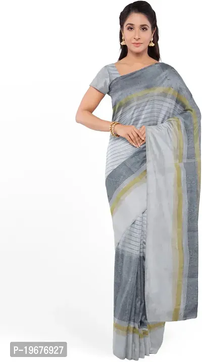 Women Stylish Cotton Silk Printed Saree with Blouse piece