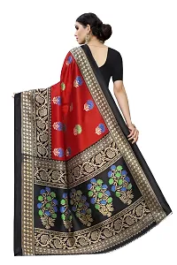 Stylish Art Silk Red Printed Saree With Blouse Piece For Women-thumb3