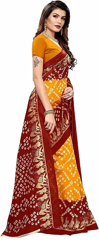 Stylish Multicoloured Art Silk Saree with Blouse piece For Women-thumb4