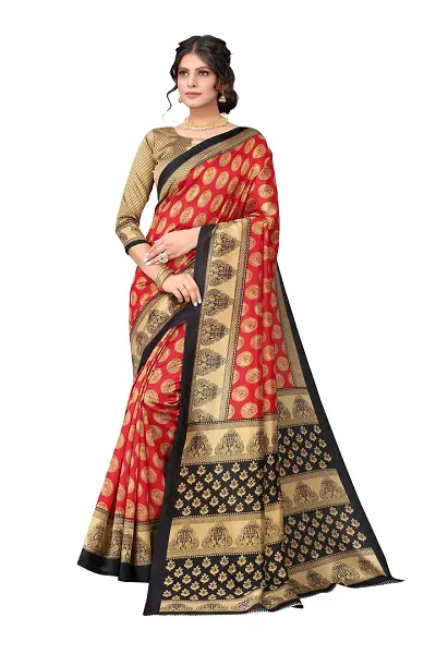 Trending Cotton Silk Saree with Blouse piece 