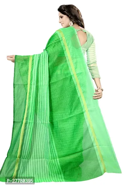 Stylish Cotton Silk Green Printed Saree With Blouse Piece For Women-thumb4