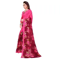 Stylish Georgette Multicoloured Printed Saree With Blouse Piece For Women-thumb4