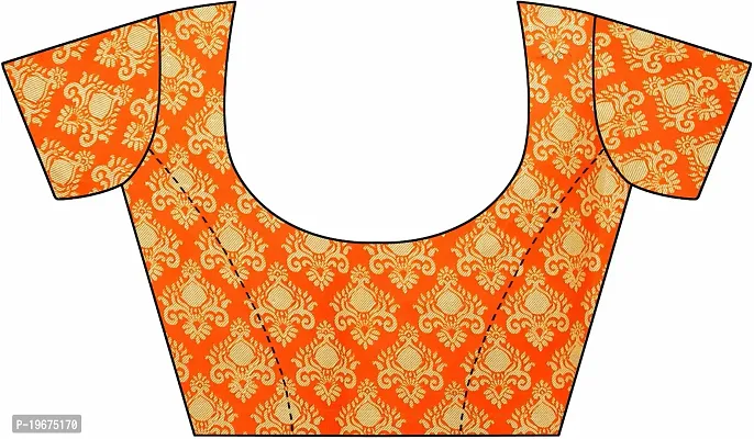 Women Stylish Art Silk Printed Saree with Blouse piece-thumb4