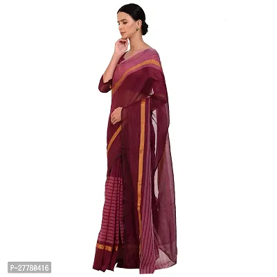 Stylish Art Silk Wine Printed Saree With Blouse Piece For Women-thumb3