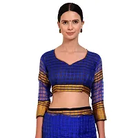 Stylish Art Silk Blue Printed Saree With Blouse Piece For Women-thumb3